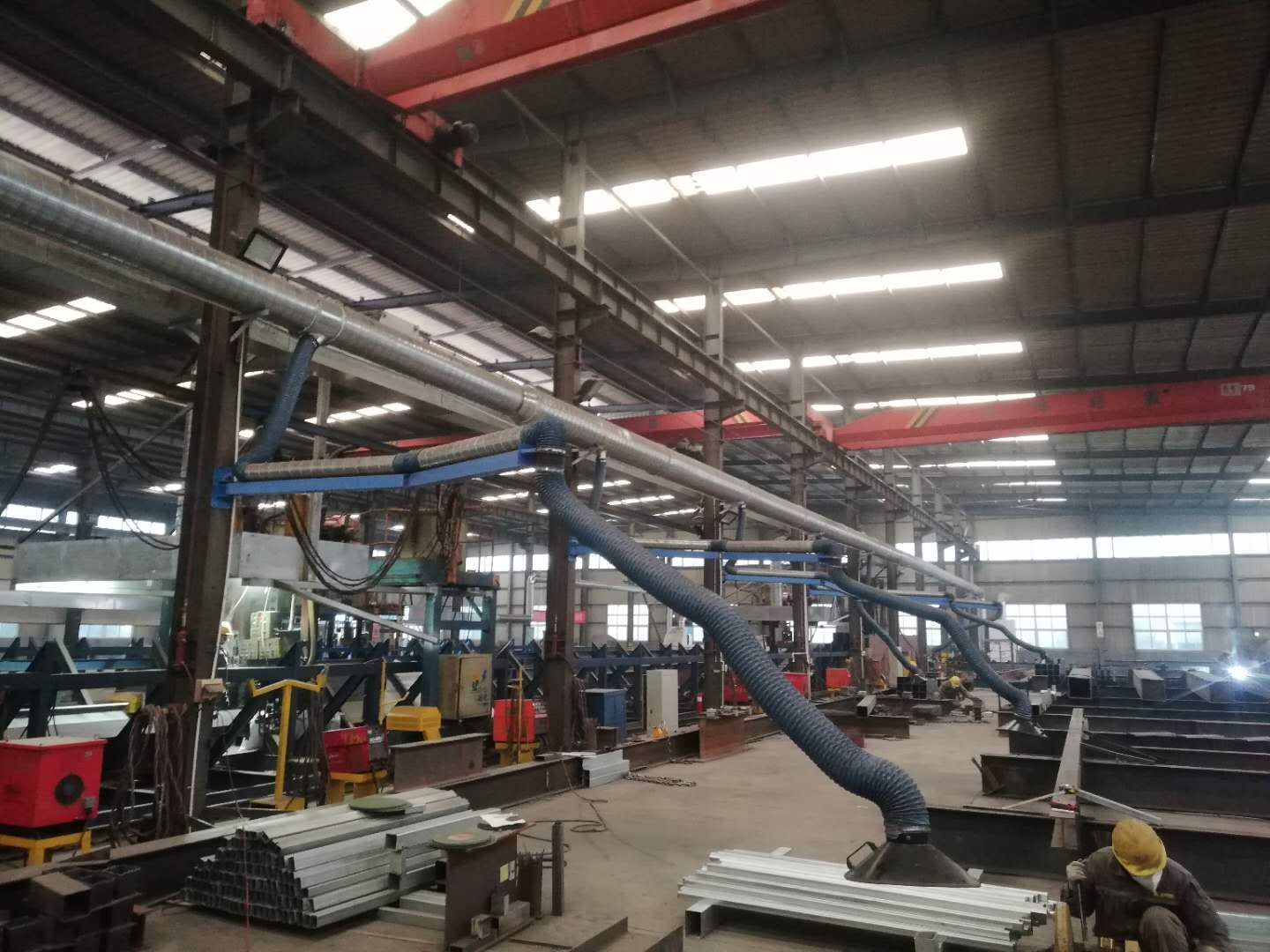 鋼構加工車（chē）間整體除塵的做法(圖3)